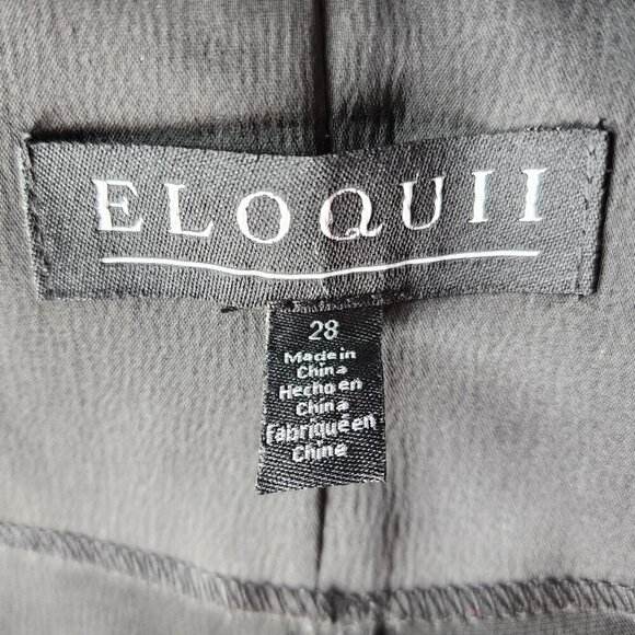 NWT Eloquii Black Satin Off The Shoulder Cowl Neck Blouse Top Womens 28 - Picture 7 of 13